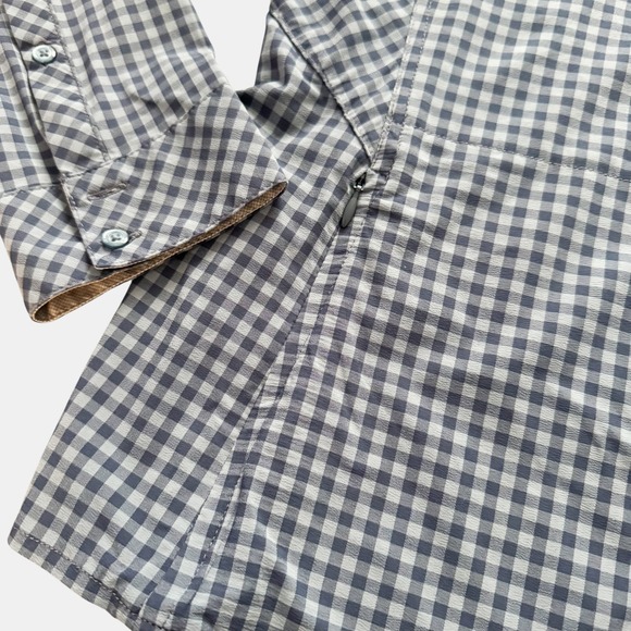 Kuhl Ezra Plaid Button Up Shirt Long Sleeve Outdoor Adventure Women's Sz M Blue - Picture 12 of 16